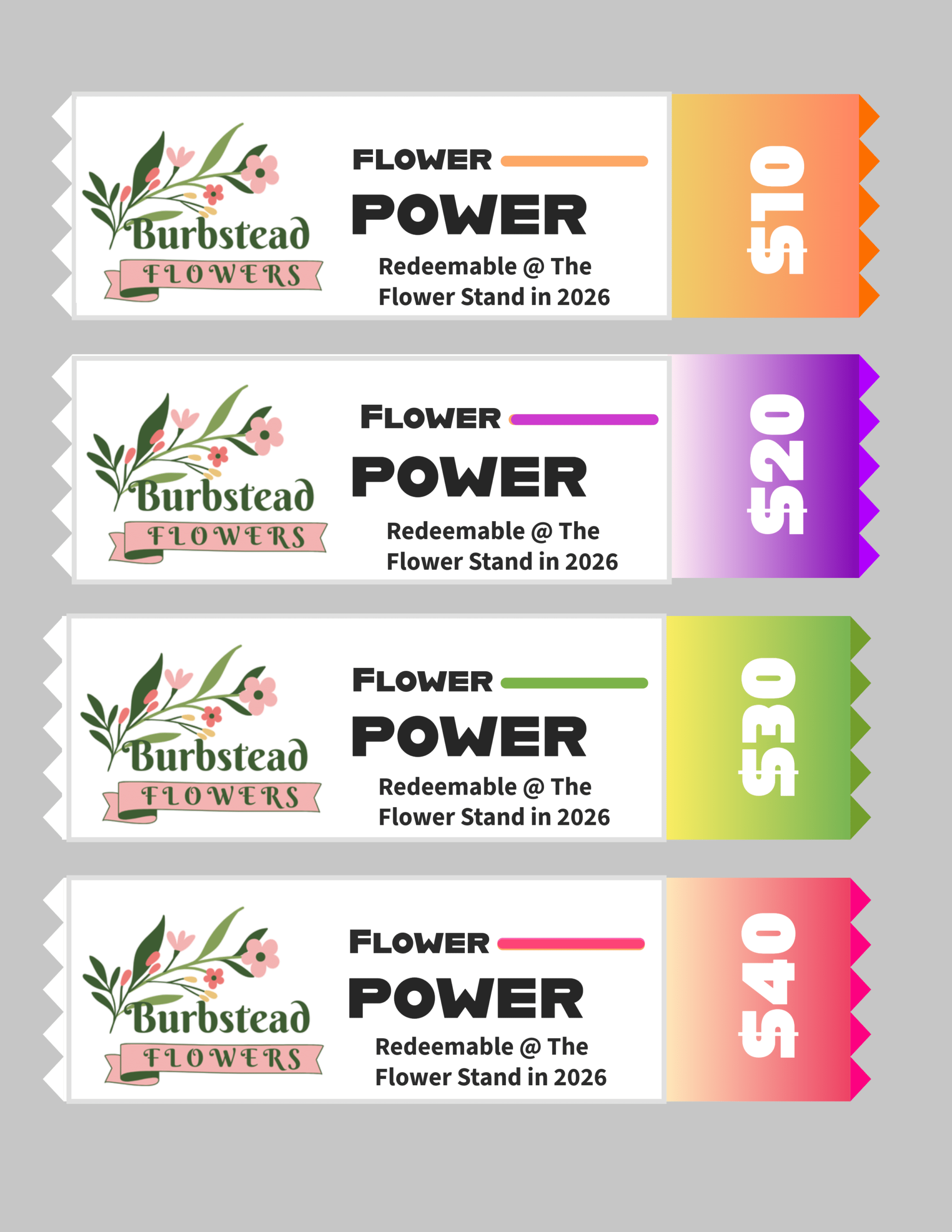 Flower Power Gift Certificate