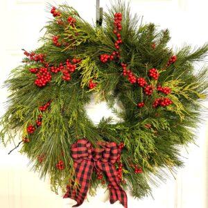 Holly Berry Evergreen Wreath
